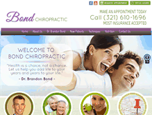 Tablet Screenshot of bondchiropracticcenter.com